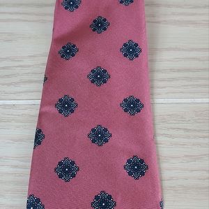 Vintage Envoy Men's Necktie Pink And Blue 100% Silk Made in U.S.A 57"x3